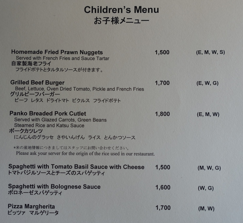 Trattoria Sette Children's Menu