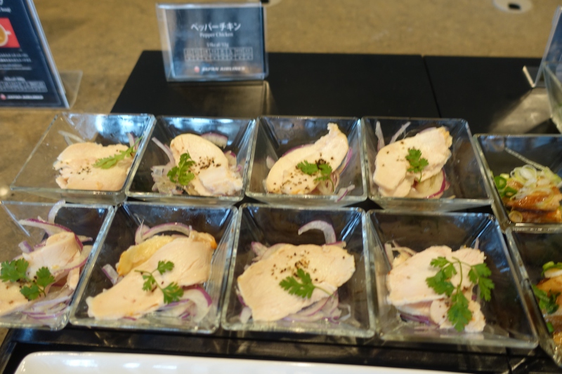 Chicken Small Plates, JAL First Class Lounge Tokyo NRT Review