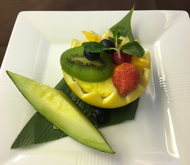 Fruit, JAL First Class Breakfast Review