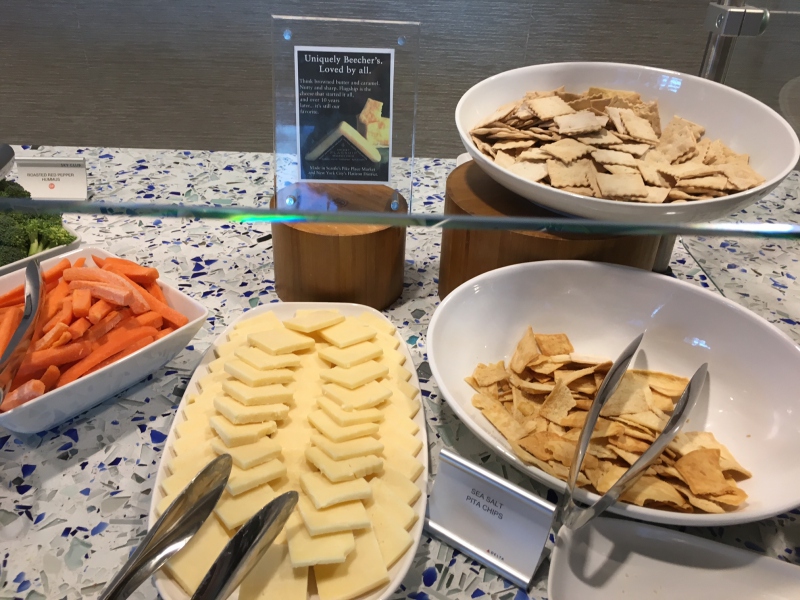 Crudites and Beecher's Cheese, Delta Sky Club Seattle Review