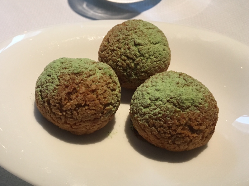 Spring Pea Gougeres Amuse Bouche, The Modern NYC Review