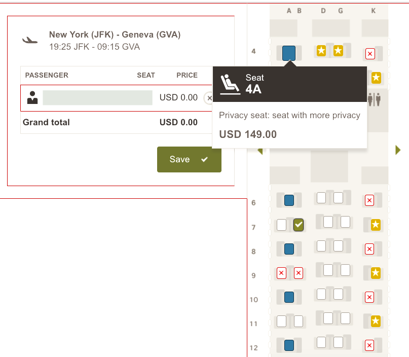 Swiss Business Class: Pay $149 to Select a Throne Seat