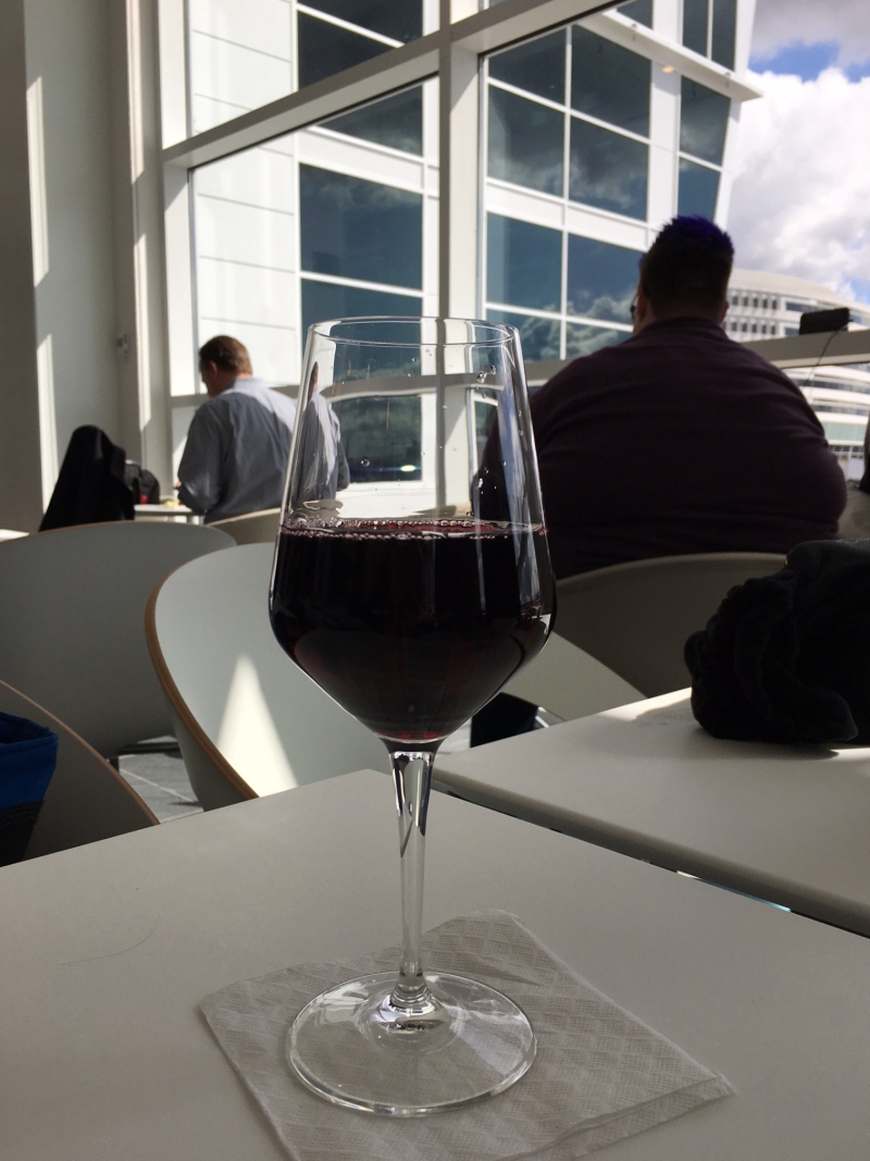 Glass of Wine, AMEX Centurion Lounge Seattle Review