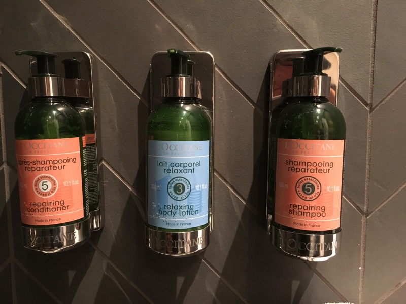 L'Occitane Bath Products, Shower Room at AMEX Centurion Lounge SEA