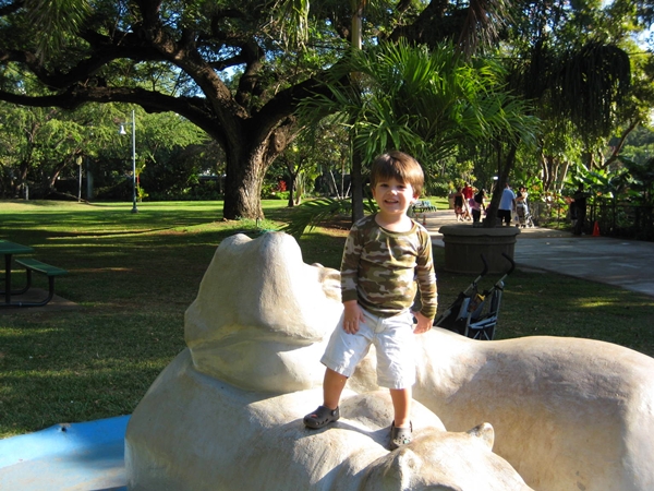 At the Honolulu Zoo, Waikiki, Hawaii