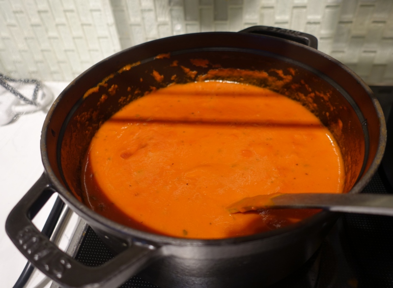 Tomato Basil Soup, AMEX Centurion Lounge Seattle Review