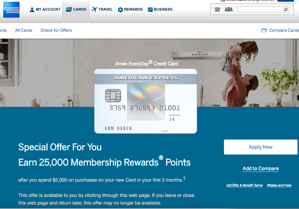 25K AMEX EveryDay Bonus Offer: How I Got It