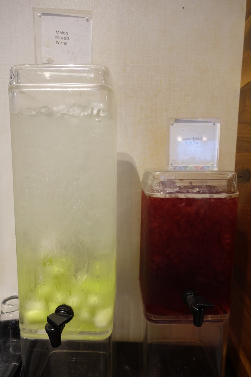 Infused Water and Iced Tea, AMEX Centurion Lounge SFO Review