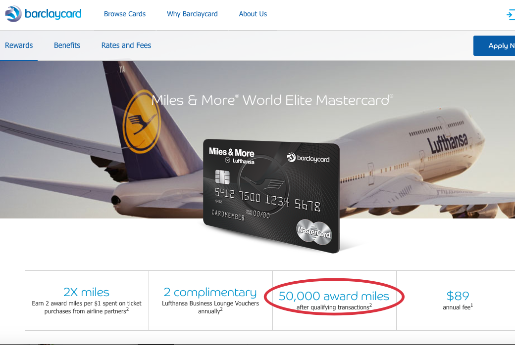 50K Lufthansa Miles & More Bonus Offer