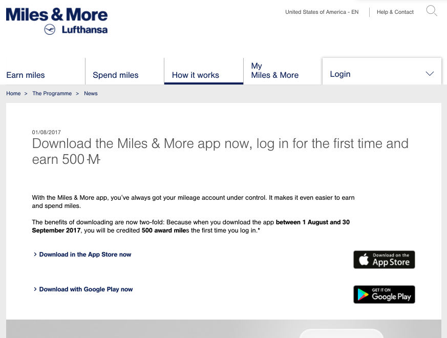 Earn 500 Free Lufthansa Miles for Downloading App