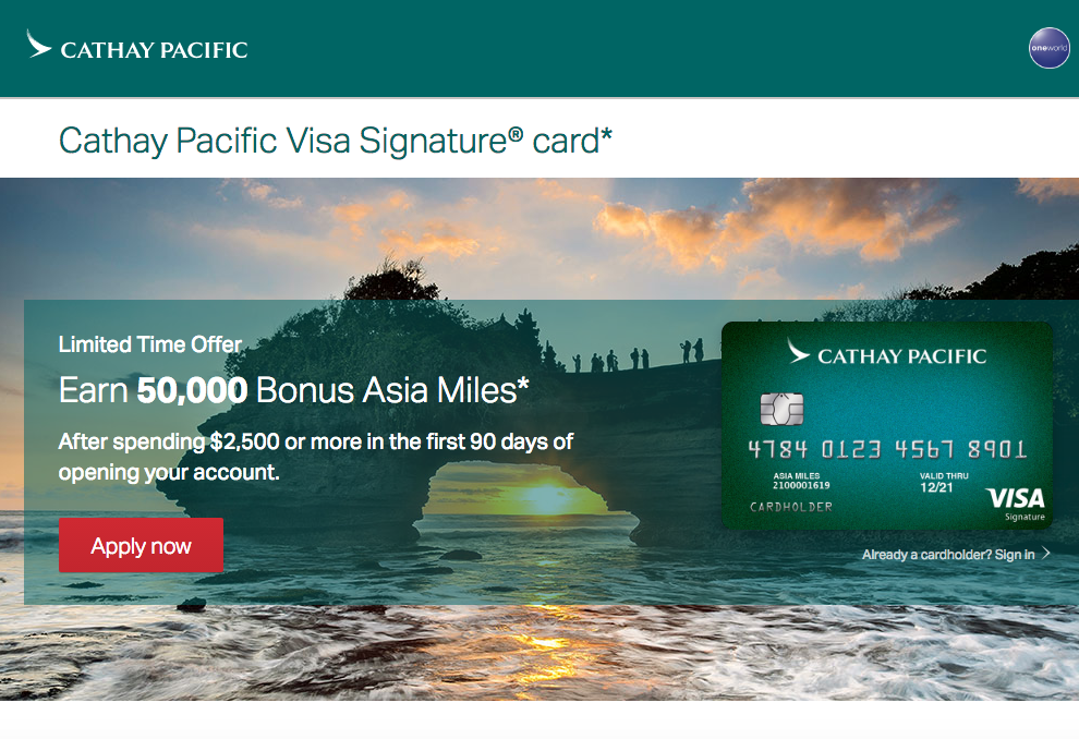 50K Asia Miles Bonus Offer