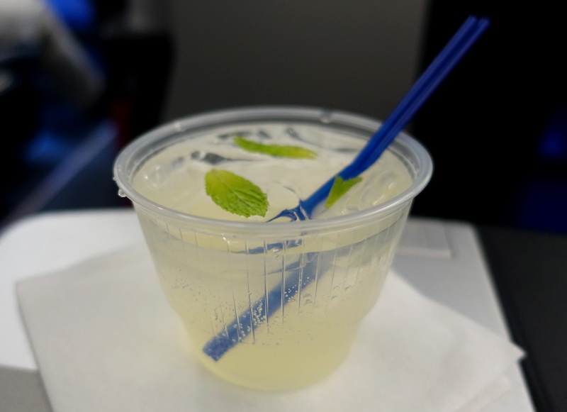 JetBlue Mint Welcome Drink