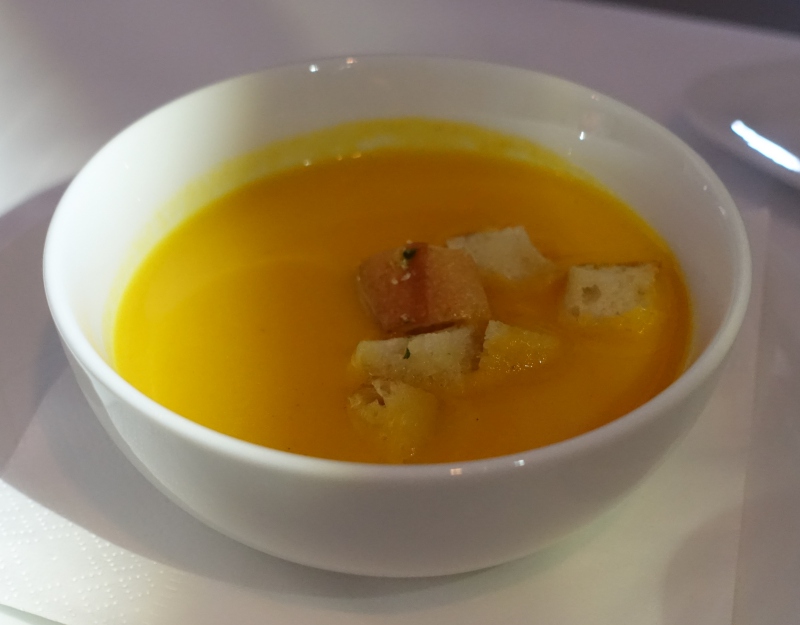 Carrot Ginger Soup, Austrian Business Class Review