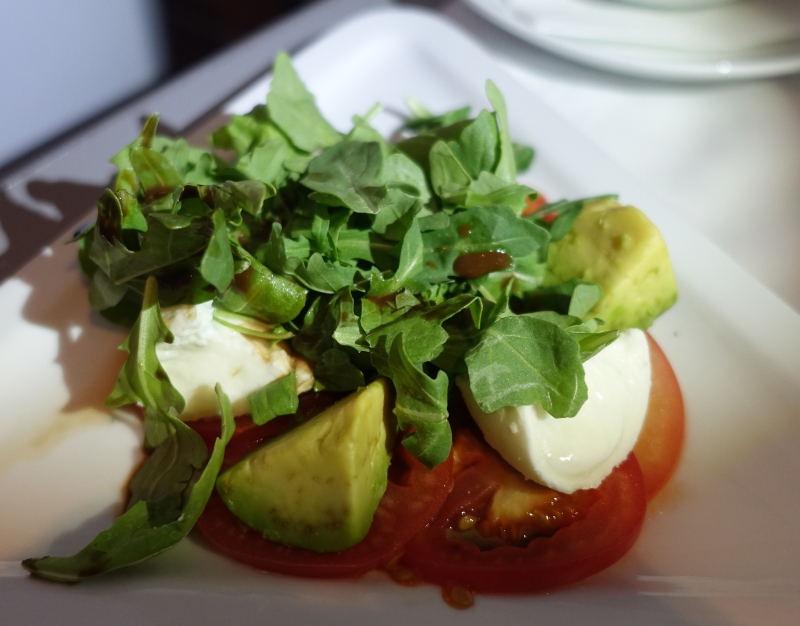 Buffalo Mozzarella, Avocado and Tomato Salad, Austrian Business Class Review