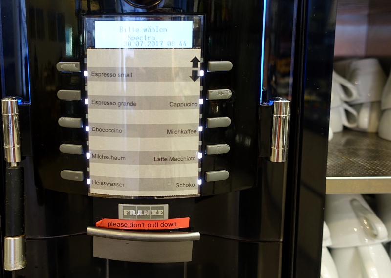 Espresso Machine, Jet Lounge, Vienna Airport
