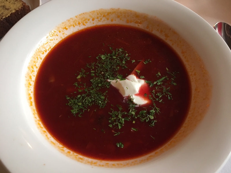 Borscht, Dom Restaurant, St. Petersburg Russia