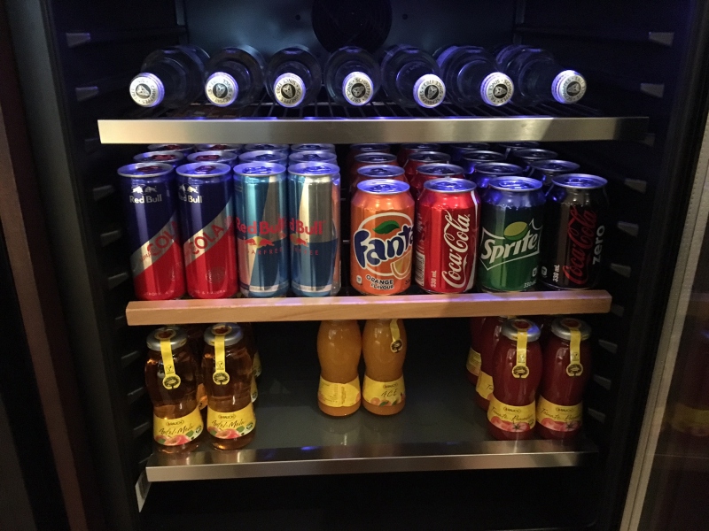 Soft Drinks and Red Bull, Laucala Lounge Review, Nadi