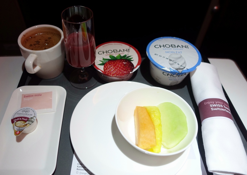 SWISS Business Class Continental Breakfast 