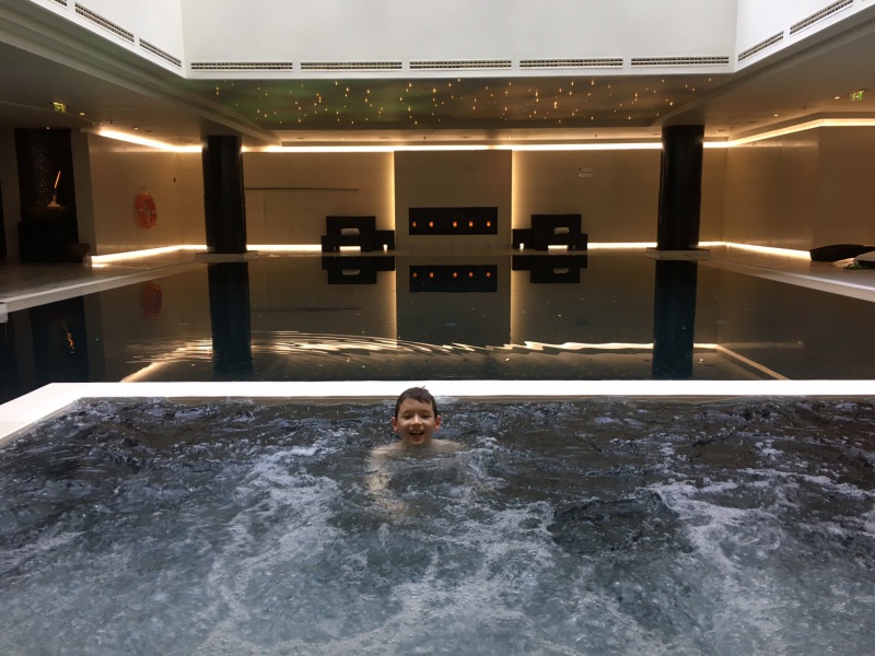 Enjoying the Jacuzzi, Ritz-Carlton Moscow Review