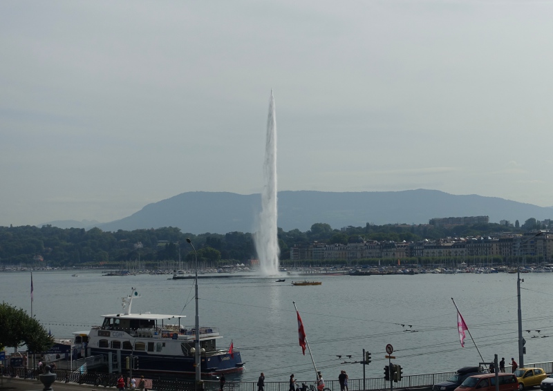 View of Jet d'Eau from Four Seasons Geneva