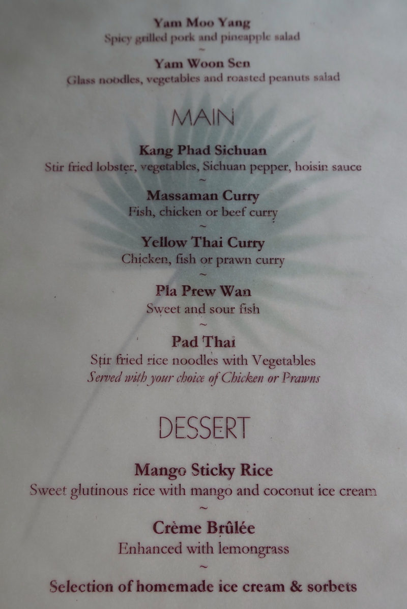 Seagrass Menu