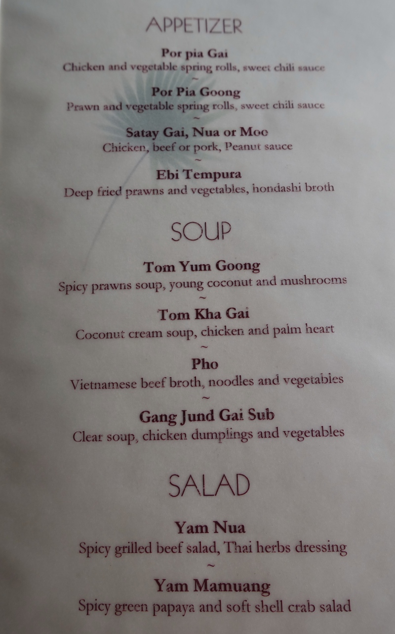 Seagrass Menu