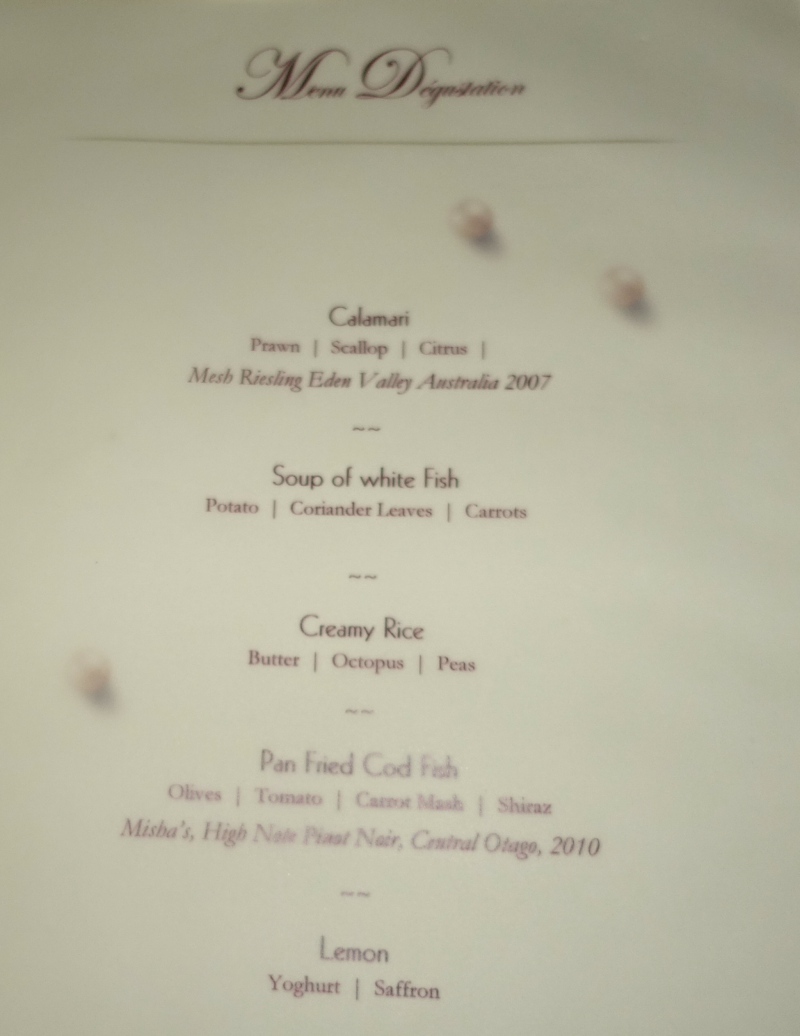 Laucala Island Plantation Restaurant Tasting Menu