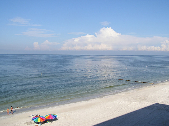 White sandy beach, St. Petersburg, Florida