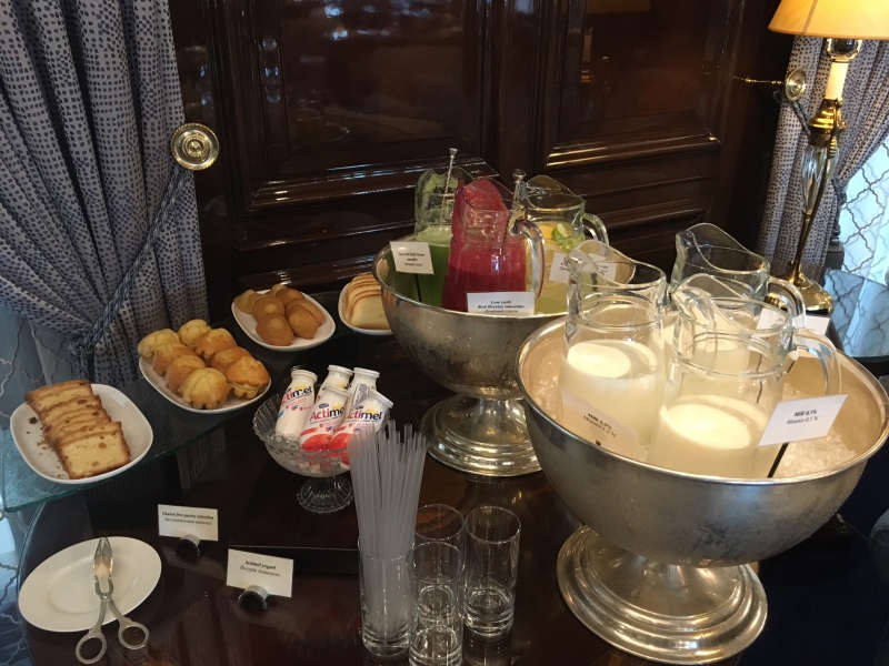 Juices and Milks, Ritz-Carlton Moscow Club Lounge Breakfast