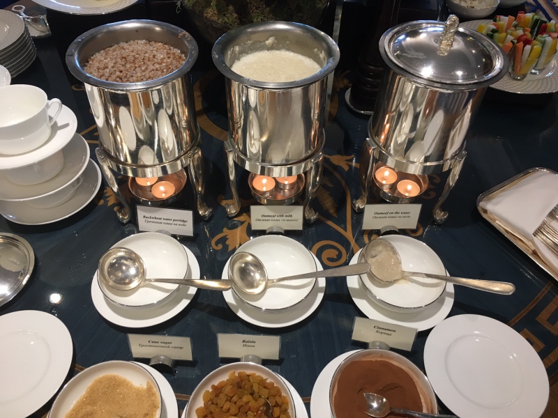 Ritz-Carlton Moscow Club Lounge Breakfast Porridge