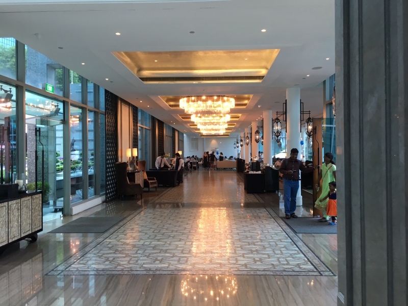 Lobby Hallway, The Fullerton Bay Hotel Singapore Review