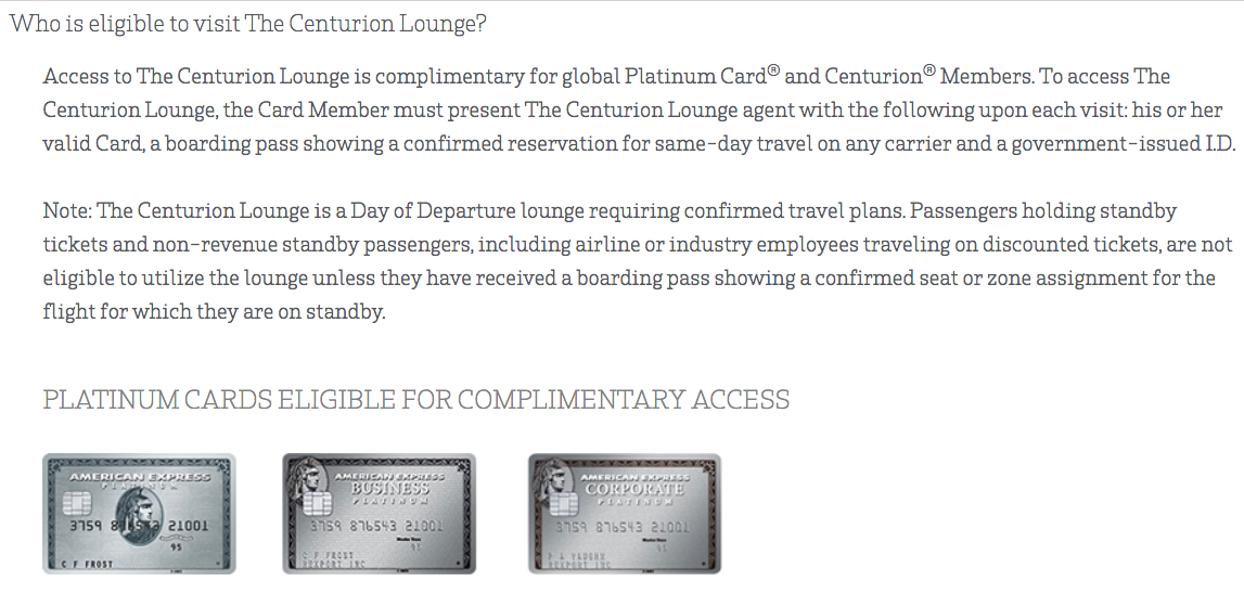 AMEX Centurion Lounge Restricts Access to Centurion and Platinum Card Members