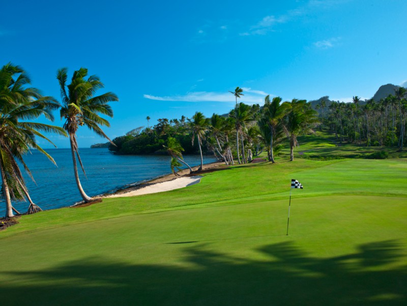 Golfing at Laucala