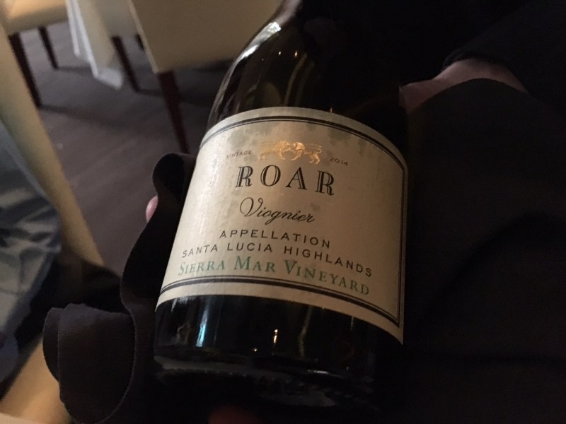 ROAR Viognier 2014, Sierra Mar Vineyard, The Plumed Horse