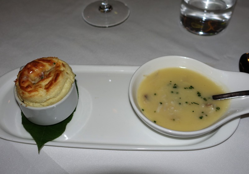 Souffle with Dungeness Crab and Uni Fondue, The Plumed Horse Review