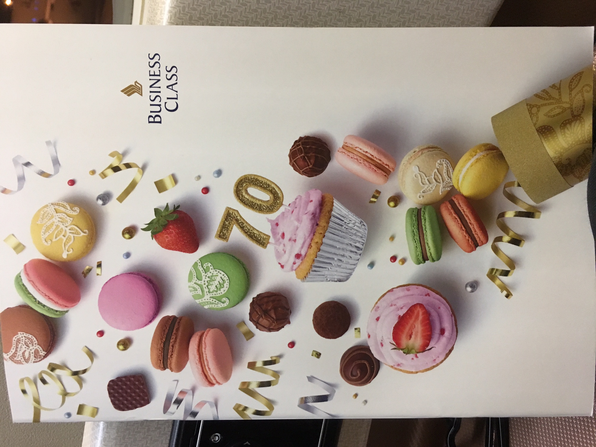 Singapore Airlines 70th Anniversary Menu Cover