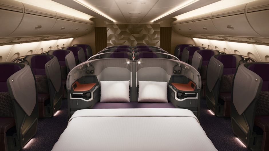 New Singapore Business Class Double Bed, A380