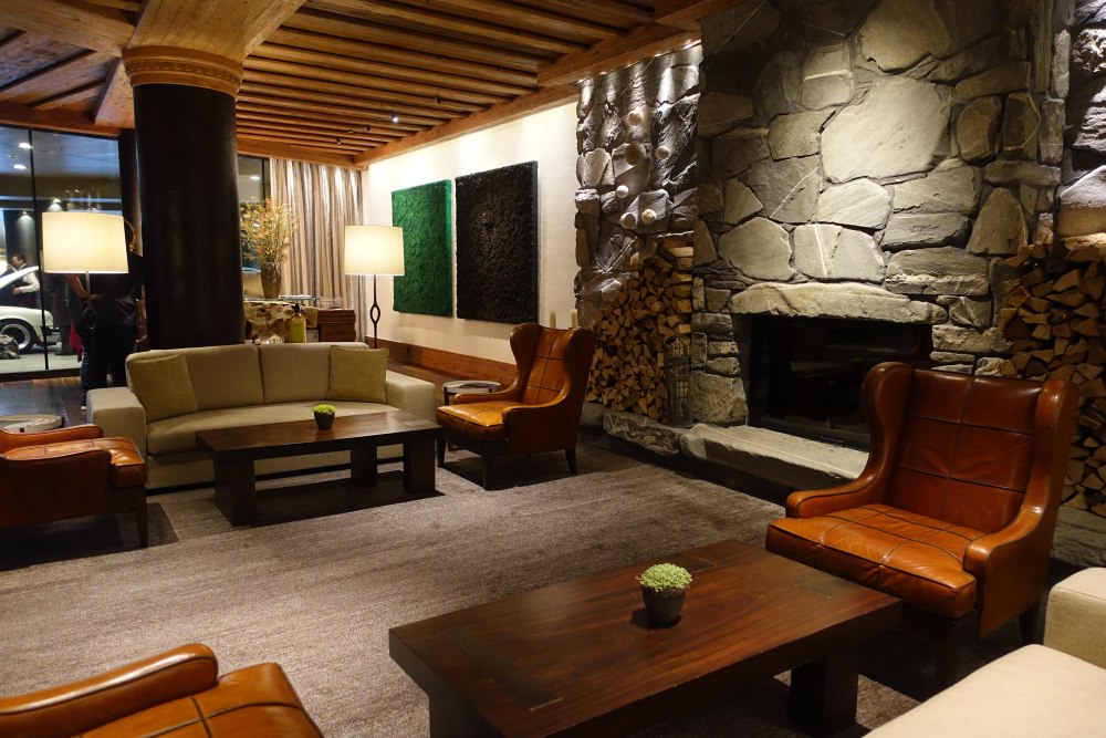 Lobby Fireplace, The Alpina Gstaad