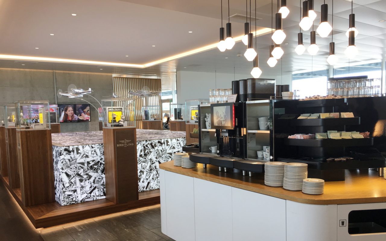 Espresso Machine, Swiss Business Class Lounge Review