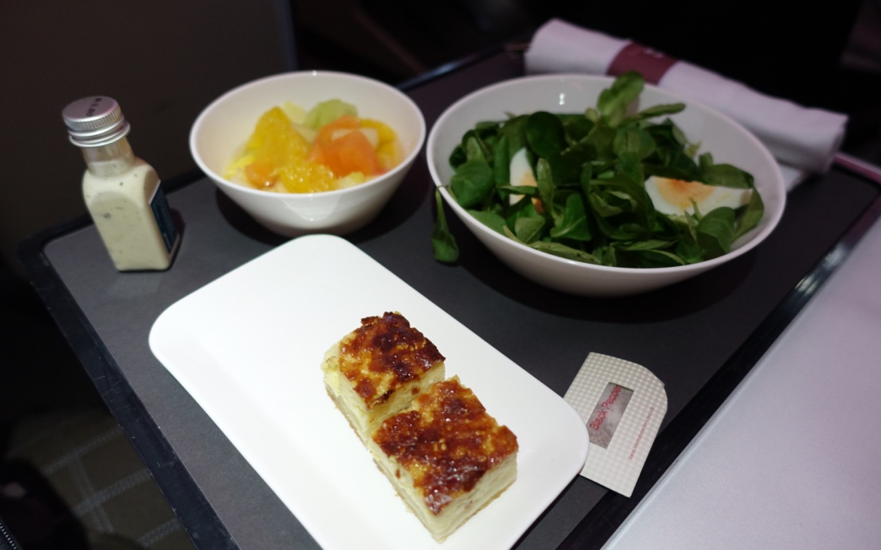 Pre-Arrival Meal, Swiss Business Class Review