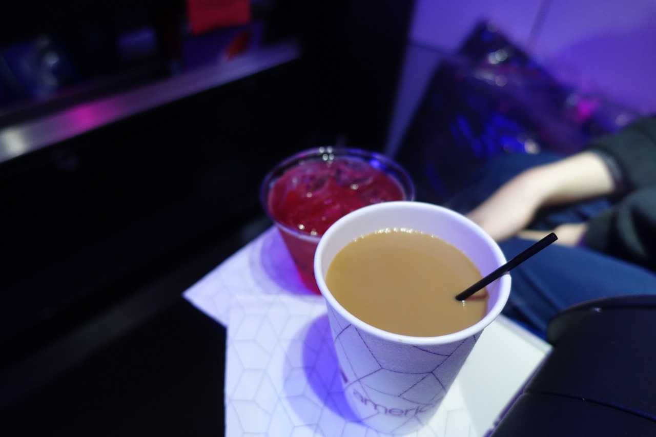 Pre-Flight Drinks, Virgin America First Class Review