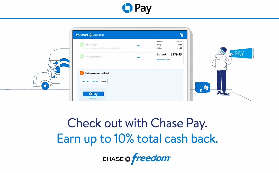 10X at Walmart with Chase Pay and Chase Freedom Card