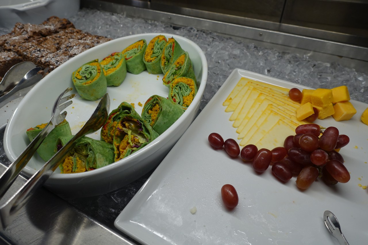 Vegetable Wraps and Cheese, JFK Lufthansa Business Lounge Review