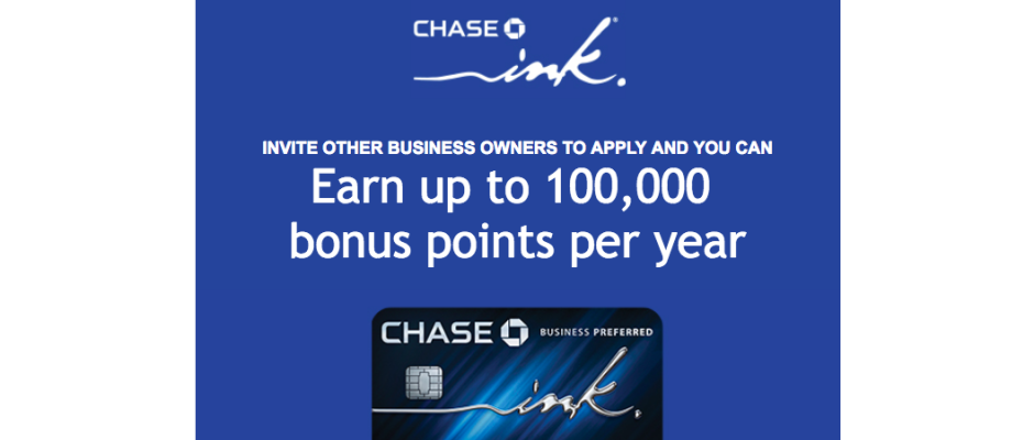 Earn 100K Points: Refer Friends to the Ink Business Preferred