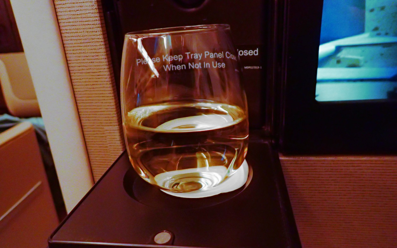 Chardonnay, Singapore A380 Business Class Review, JFK-FRA