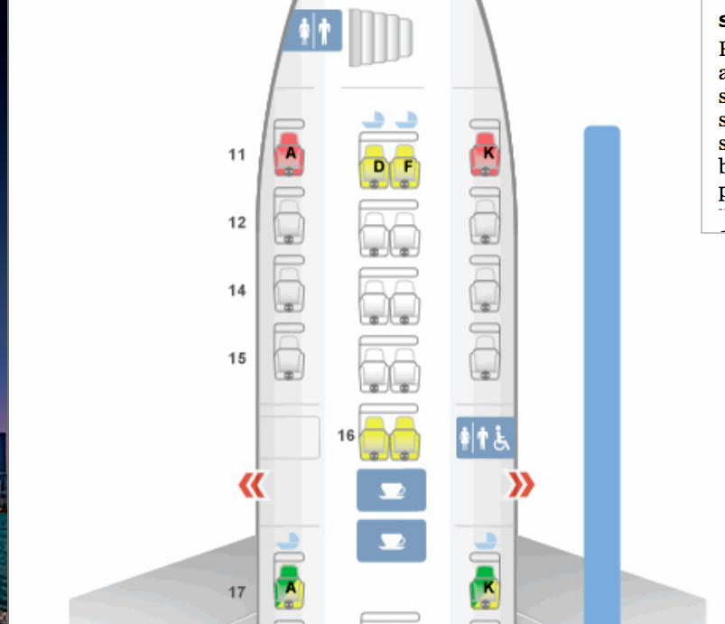 Singapore Airlines A380 Business Class Seat Map