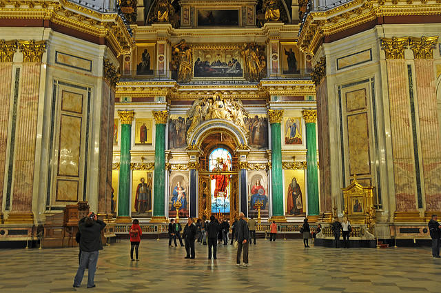 Inside St. Issac's Cathedral, St. Petersburg