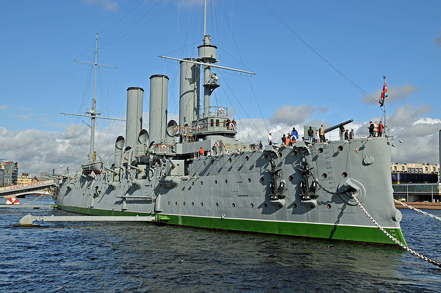 The cruiser Aurora, St. Petersburg