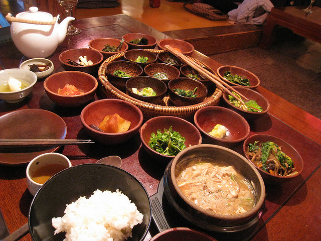 Dining at Sanchon, Seoul