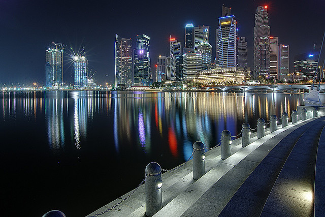 The Singapore skyline